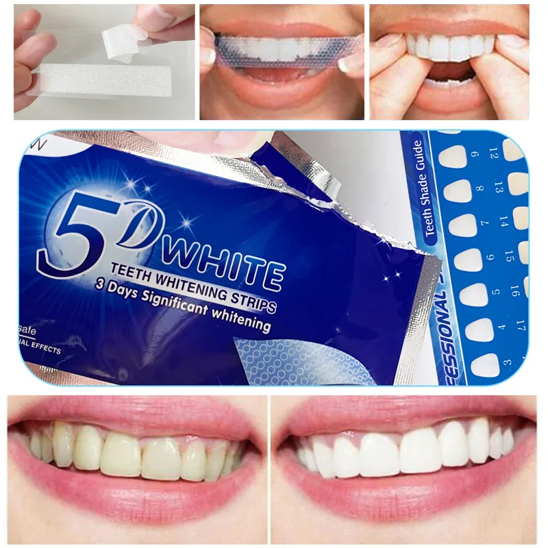 Teeth Whitening Q&M - 1-12pcs 5D Whitening Teeth Stickers White