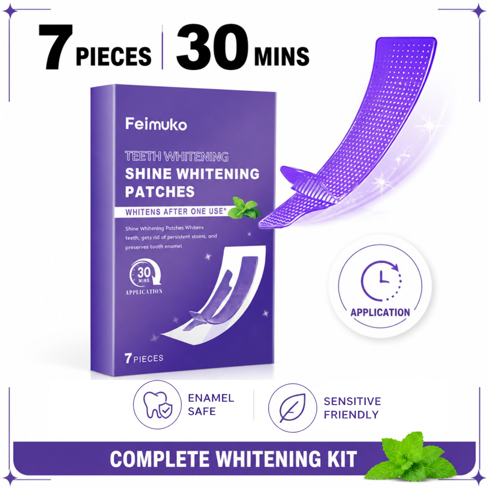 7/14/21/28 PCS Purple Teeth Wh - Whitening Strip 3D ulasan dan harga