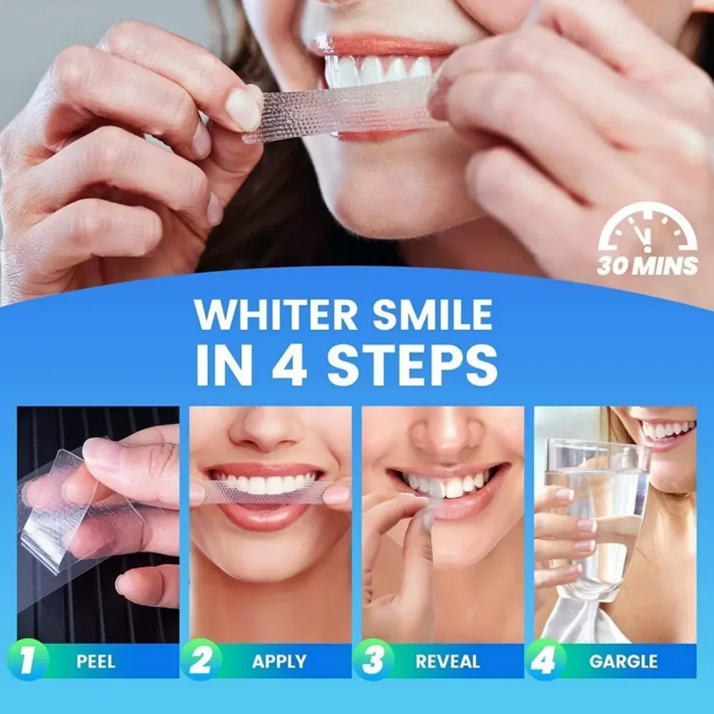 Teeth Whitening Strips White T - Whitening Strip 3D ulasan dan harga