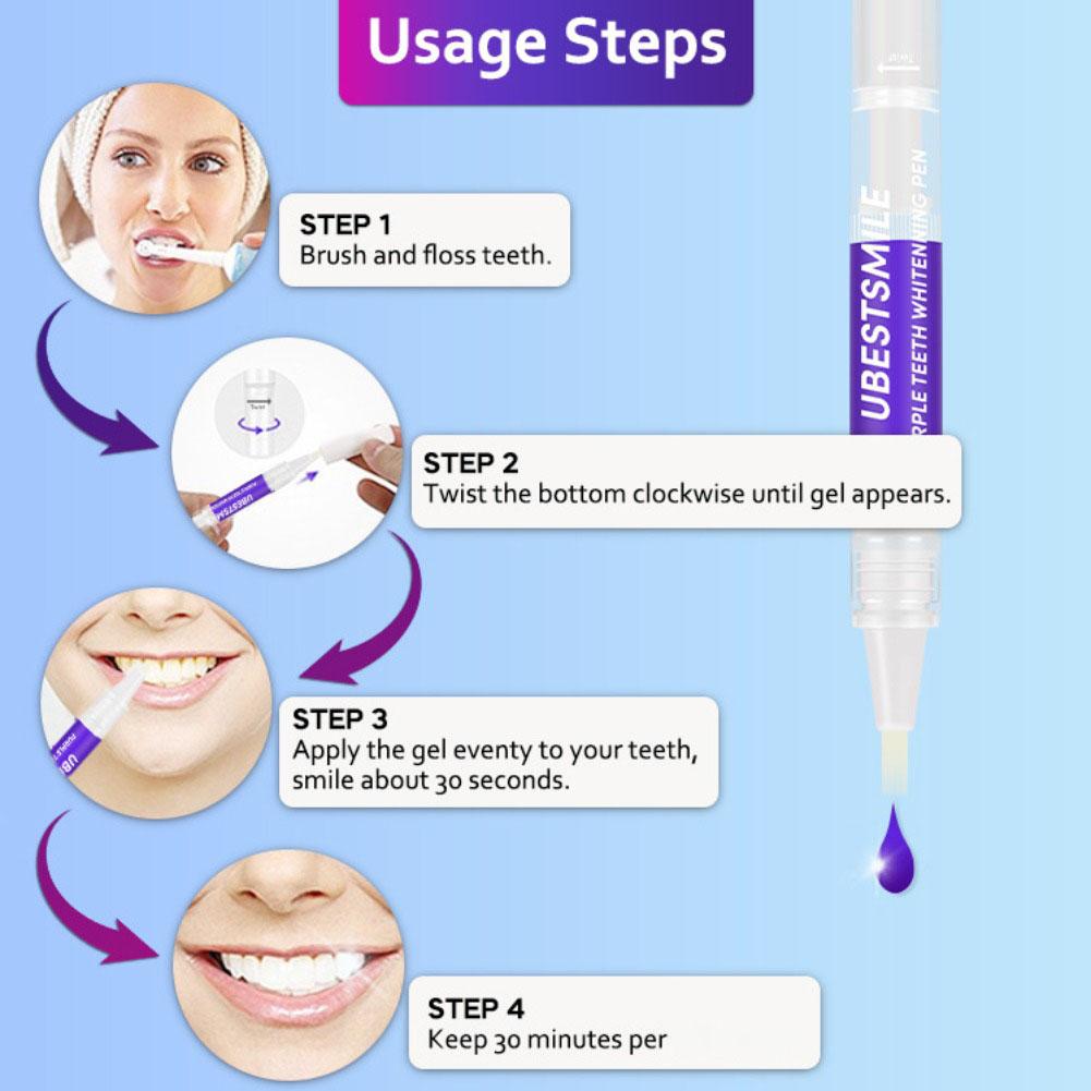 UBESTSMILE V34&PAP+ Formula Pu - Teeth Whitening Pen ulasan dan harga