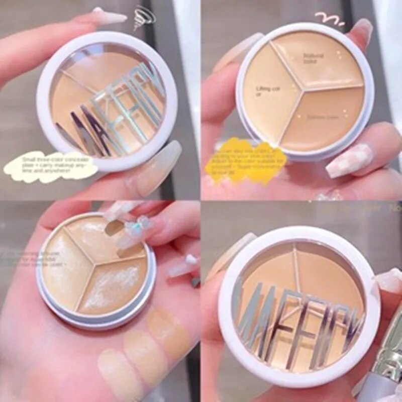 3-Color Concealer Palette Dark - Charcoal Whitening Paste ulasan dan harga