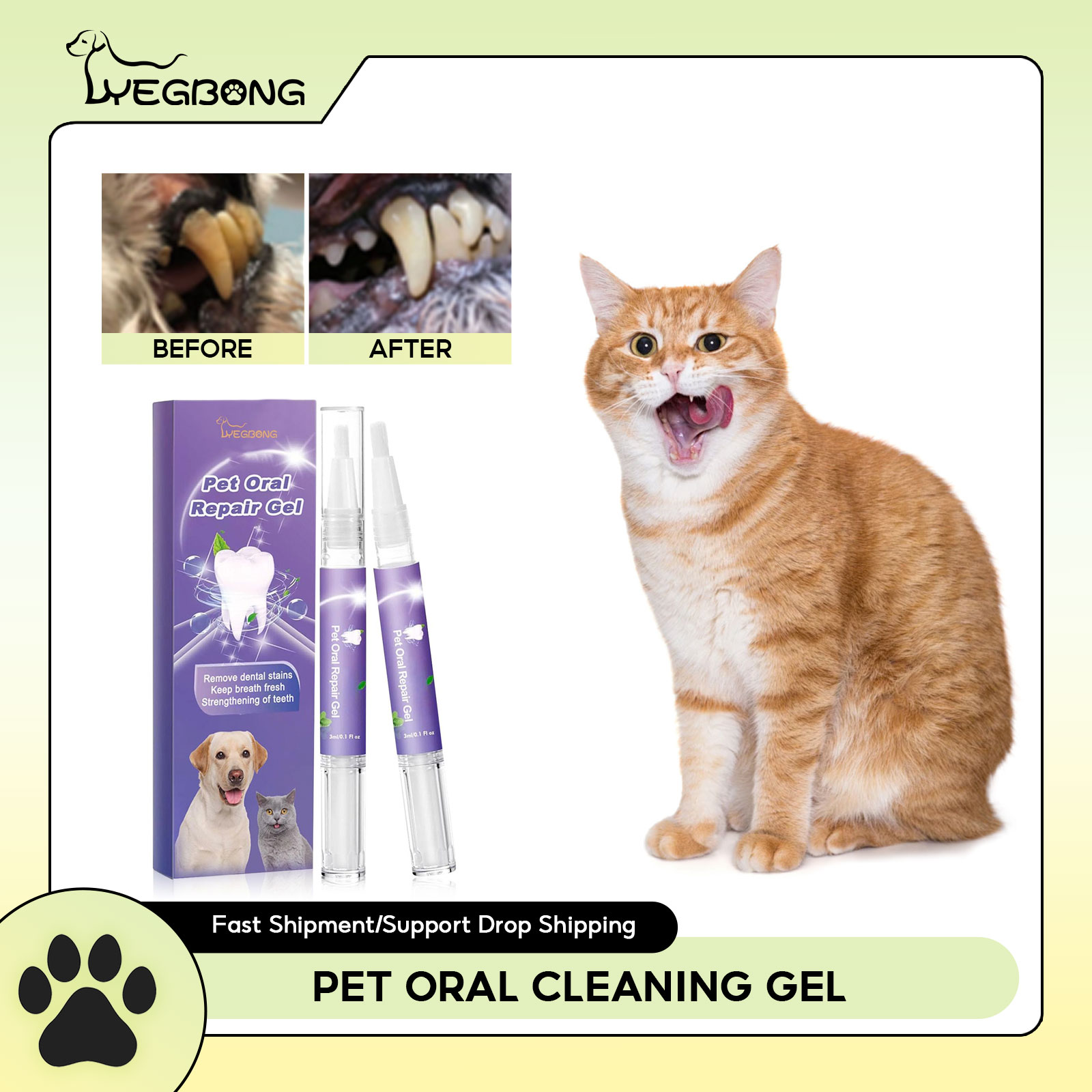 Pet Oral Repair Gel Puppy Tart - Teeth Whitening Q&M ulasan dan harga