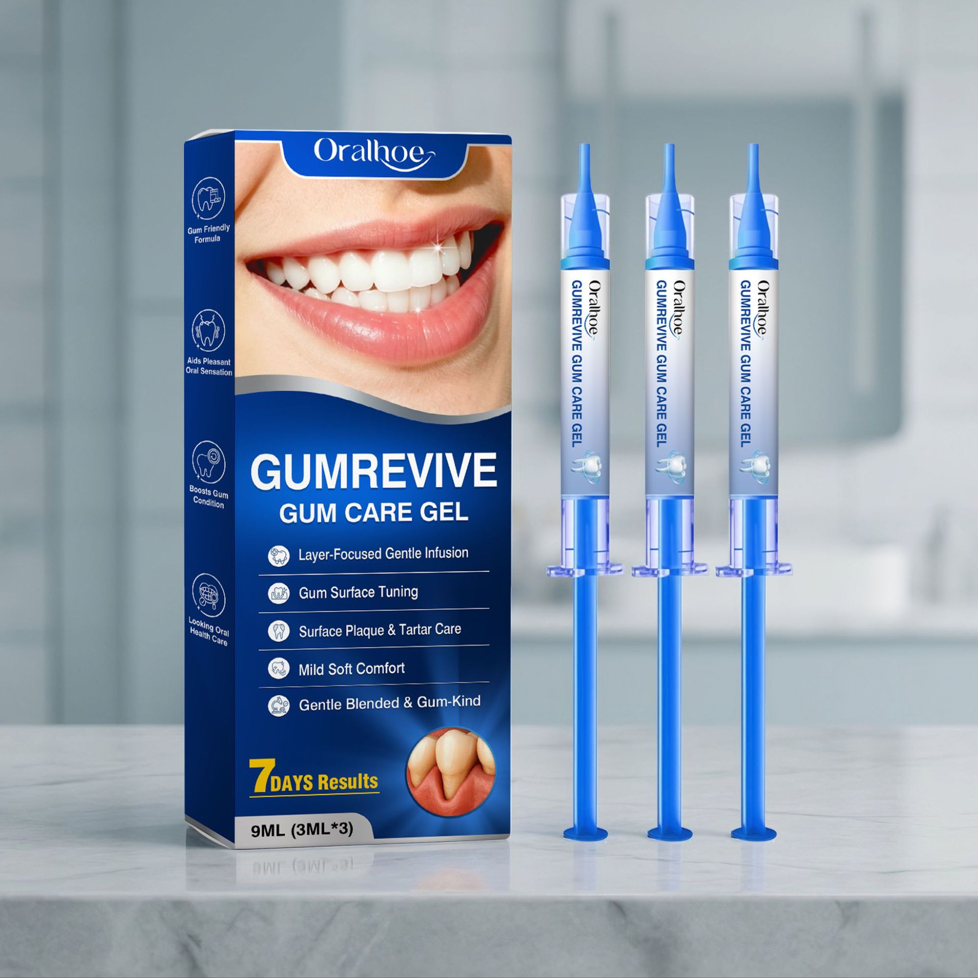 Oral Care Gel 3Pcs Gum Cleanin - Teeth Whitening Q&M ulasan dan harga
