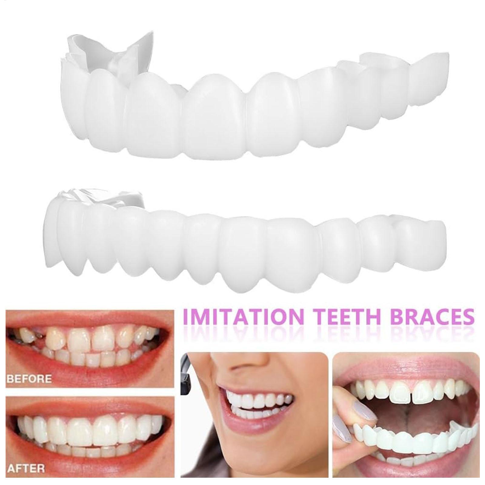 2pcs Men Women Temporary Teeth - Teeth Whitening Veneers ulasan dan harga