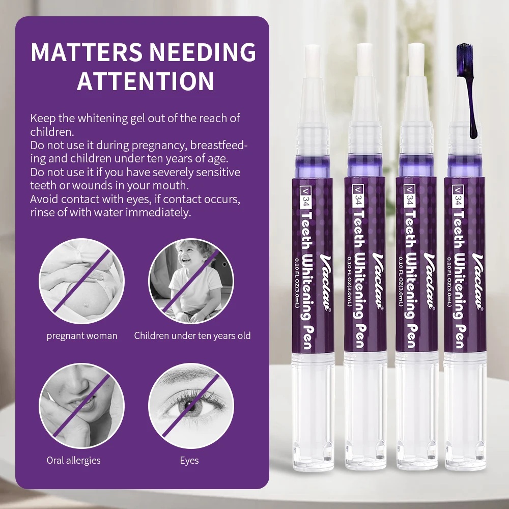 Vaclav V34 Purple Teeth Whiten - Teeth Whitening Hydrogen Peroxide ulasan dan harga