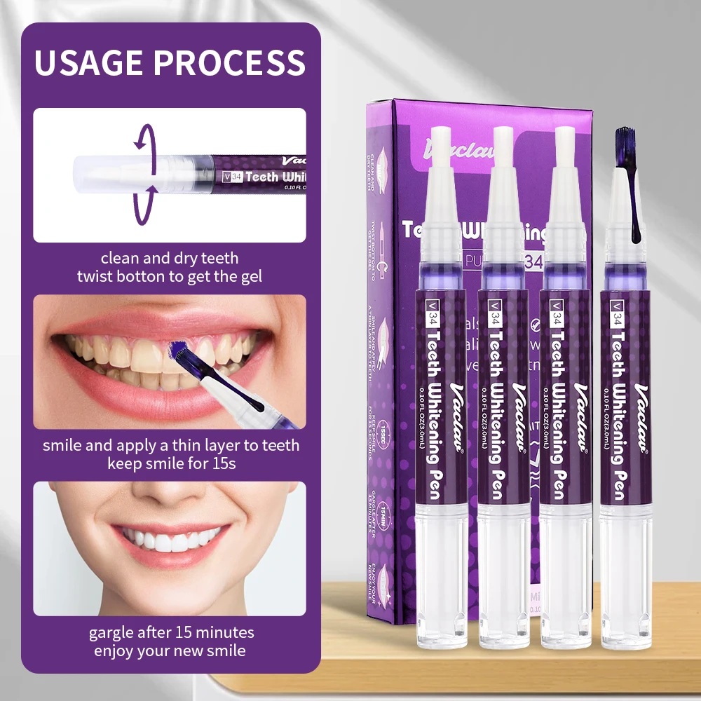 Vaclav V34 Purple Teeth Whiten - Teeth Whitening Hydrogen Peroxide ulasan dan harga